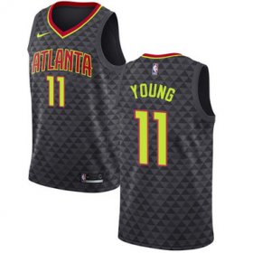 Wholesale Cheap Hawks #11 Trae Young Black Basketball Swingman Icon Edition Jersey