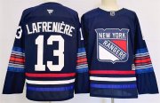 Cheap Men's New York Rangers #13 Alexis LafreniereNavy 2024-25 Stitched Jersey