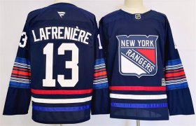 Cheap Men\'s New York Rangers #13 Alexis LafreniereNavy 2024-25 Stitched Jersey