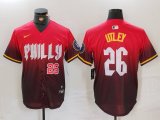 Cheap Men's Philadelphia Phillies #26 Chase Utley Red 2024 City Connect Limited Stitched Jerseys