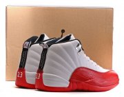 Wholesale Cheap Air Jordan 12 Retro Away White/Fire red