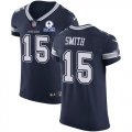 Wholesale Cheap Nike Cowboys #15 Devin Smith Navy Blue Team Color Men's Stitched With Established In 1960 Patch NFL Vapor Untouchable Elite Jersey