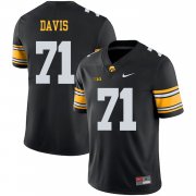 Wholesale Cheap Iowa Hawkeyes 71 Carl Davis Black College Football Jersey