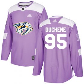 Wholesale Cheap Adidas Predators #95 Matt Duchene Purple Authentic Fights Cancer Stitched NHL Jersey