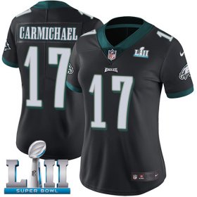 Wholesale Cheap Nike Eagles #17 Harold Carmichael Black Alternate Super Bowl LII Women\'s Stitched NFL Vapor Untouchable Limited Jersey