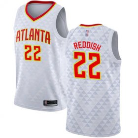 Wholesale Cheap Hawks #22 Cam Reddish White Basketball Swingman Association Edition Jersey