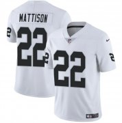 Cheap Men's Las Vegas Raiders #22 Alexander Mattison White 2024 Vapor Football Stitched Jersey