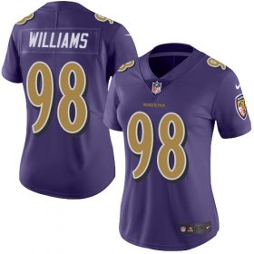 Wholesale Cheap Nike Ravens #98 Brandon Williams Purple Women\'s Stitched NFL Limited Rush Jersey