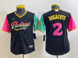 Wholesale Cheap Youth San Diego Padres #2 Xander Bogaerts Black NEW 2023 City Connect Cool Base Stitched Jersey