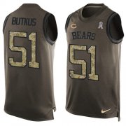 Wholesale Cheap Nike Bears #51 Dick Butkus Green Men's Stitched NFL Limited Salute To Service Tank Top Jersey