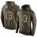 Wholesale Cheap NFL Men's Nike Denver Broncos #13 Trevor Siemian Stitched Green Olive Salute To Service KO Performance Hoodie