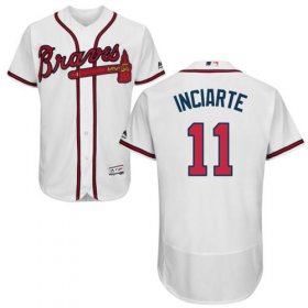 Wholesale Cheap Braves #11 Ender Inciarte White Flexbase Authentic Collection Stitched MLB Jersey