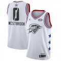 Wholesale Cheap Thunder #0 Russell Westbrook White Basketball Jordan Swingman 2019 All-Star Game Jersey