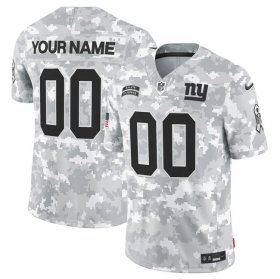 Men\'s New York Giants Active Player Custom 2024 F.U.S.E Arctic Camo Salute To Service Limited Stitched Football Jersey