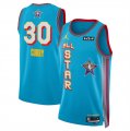 Cheap Men's 2025 All-Star #30 Stephen Curry Light Blue Stitched Basketball Jersey