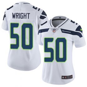 Wholesale Cheap Nike Seahawks #50 K.J. Wright White Women\'s Stitched NFL Vapor Untouchable Limited Jersey