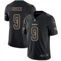 Wholesale Cheap Nike Saints #9 Drew Brees Black Men's Stitched NFL Limited Rush Impact Jersey