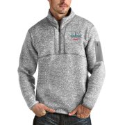 Wholesale Cheap Men's San Francisco 49ers NFL Heather Gray Super Bowl LIV Bound Fortune Quarter-Zip Pullover Jacket