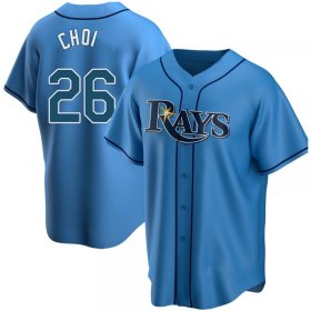 Wholesale Cheap Men\'s Tampa Bay Rays Replica #26 Ji-Man Choi Light Blue Alternate Nike Jersey