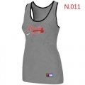 Wholesale Cheap Women's Nike Atlanta Braves Tri-Blend Racerback Stretch Tank Top Light Grey