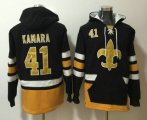 Wholesale Cheap Men's New Orleans Saints #41 Alvin Kamara NEW Black Pocket Stitched NFL Pullover Hoodie