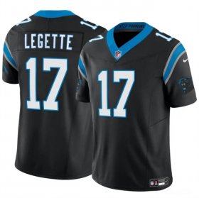 Cheap Men\'s Carolina Panthers #17 Xavier Legette Black 2024 Draft F.U.S.E. Vapor Limited Football Stitched Jersey