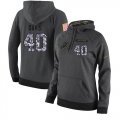 Wholesale Cheap NFL Women's Nike Detroit Lions #40 Jarrad Davis Stitched Black Anthracite Salute to Service Player Performance Hoodie