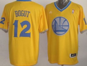 Wholesale Cheap Golden State Warriors #12 Andrew Bogut Revolution 30 Swingman 2013 Christmas Day Yellow Jersey