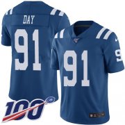 Wholesale Cheap Nike Colts #91 Sheldon Day Royal Blue Youth Stitched NFL Limited Rush 100th Season Jersey