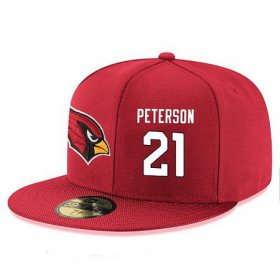 Wholesale Cheap Arizona Cardinals #21 Patrick Peterson Snapback Cap NFL Player Red with White Number Stitched Hat