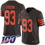 Wholesale Cheap Nike Browns #93 B.J. Goodson Brown Men's Stitched NFL Limited Rush 100th Season Jersey