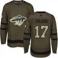 Wholesale Cheap Adidas Wild #17 Marcus Foligno Green Salute to Service Stitched NHL Jersey