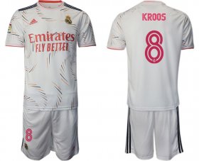 Wholesale Cheap Men 2021-2022 Club Real Madrid home white 8 Adidas Soccer Jersey