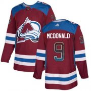 Wholesale Cheap Adidas Avalanche #9 Lanny McDonald Burgundy Home Authentic Drift Fashion Stitched NHL Jersey