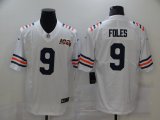 Wholesale Cheap Men's Chicago Bears #9 Nick Foles White 2019 100th seasons Patch Vapor Untouchable Stitched NFL Nike Alternate Classic Limited Jersey