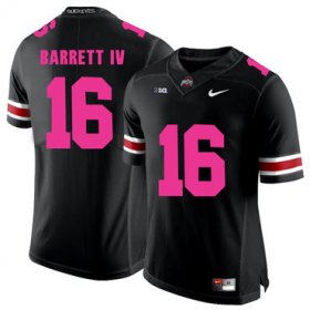 Wholesale Cheap Ohio State Buckeyes 16 J.T. Barrett Black 2018 Breast Cancer Awareness College Football Jersey