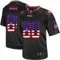 Wholesale Cheap Nike 49ers #80 Jerry Rice Black Men's Stitched NFL Elite USA Flag Fashion Jersey