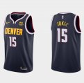 Wholesale Cheap Men's Denver Nuggets #15 Nikola Jokic Navy Icon Edition Stitched Jersey