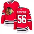 Wholesale Cheap Adidas Blackhawks #56 Erik Gustafsson Red Home Authentic Stitched NHL Jersey