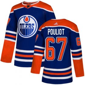 Wholesale Cheap Adidas Oilers #67 Benoit Pouliot Royal Blue Alternate Authentic Stitched NHL Jersey