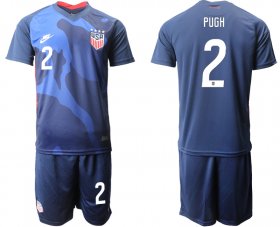 Wholesale Cheap Men 2020-2021 Season National team United States away blue 2 Soccer Jersey1