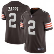 Cheap Men's Cleveland Browns #2 Bailey Zappe Brown Vapor Limited Stitched Football Jersey