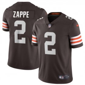 Cheap Men\'s Cleveland Browns #2 Bailey Zappe Brown Vapor Limited Stitched Football Jersey