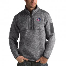 Wholesale Cheap Columbus Blue Jackets Antigua Fortune Quarter-Zip Pullover Jacket Black