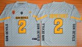 Wholesale Cheap Men's Arizona State Sun Devils #2 Mike Bercovici Gray Desert Ice 2015 College Football Jersey