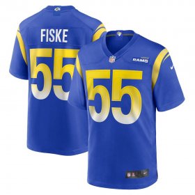 Cheap Men\'s Los Angeles Rams #55 Braden fiske Blue vapor untouchable limited Jersey