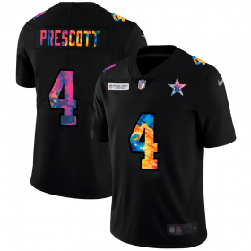 Cheap Dallas Cowboys #4 Dak Prescott Men\'s Nike Multi-Color Black 2020 NFL Crucial Catch Vapor Untouchable Limited Jersey