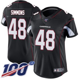 Wholesale Cheap Nike Cardinals #48 Isaiah Simmons Black Alternate Women\'s Stitched NFL 100th Season Vapor Untouchable Limited Jersey