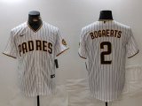 Cheap Men's San Diego Padres #2 Xander Bogaerts White Cool Base Stitched Jersey