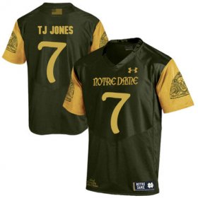 Wholesale Cheap Notre Dame Fighting Irish 7 TJ Jones Olive Green College Football Jersey